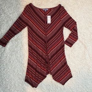 🆕NWT Premise Red Striped Tunic Size Small